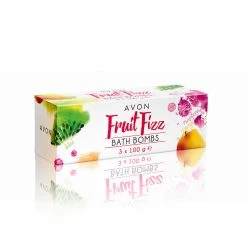 Avon Cosmetics Bath & Body Trio Of Fruit Fizz Bath Bombs