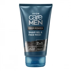 Avon Care Deep Power Charcoal 2-in-1 Shave Gel & Face Wash