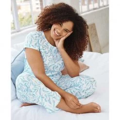 Avon Cosmetics Blue Leaf PJs