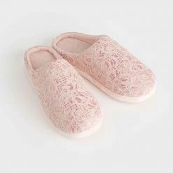 Avon Cosmetics Lace Slipper Mules