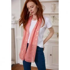 Avon Cosmetics Fashion Hanna Gold Foil Bee Scarf