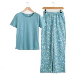 Avon Cosmetics Blue Floral PJs New