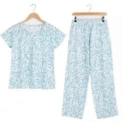 Avon Cosmetics Blue Leaf PJs