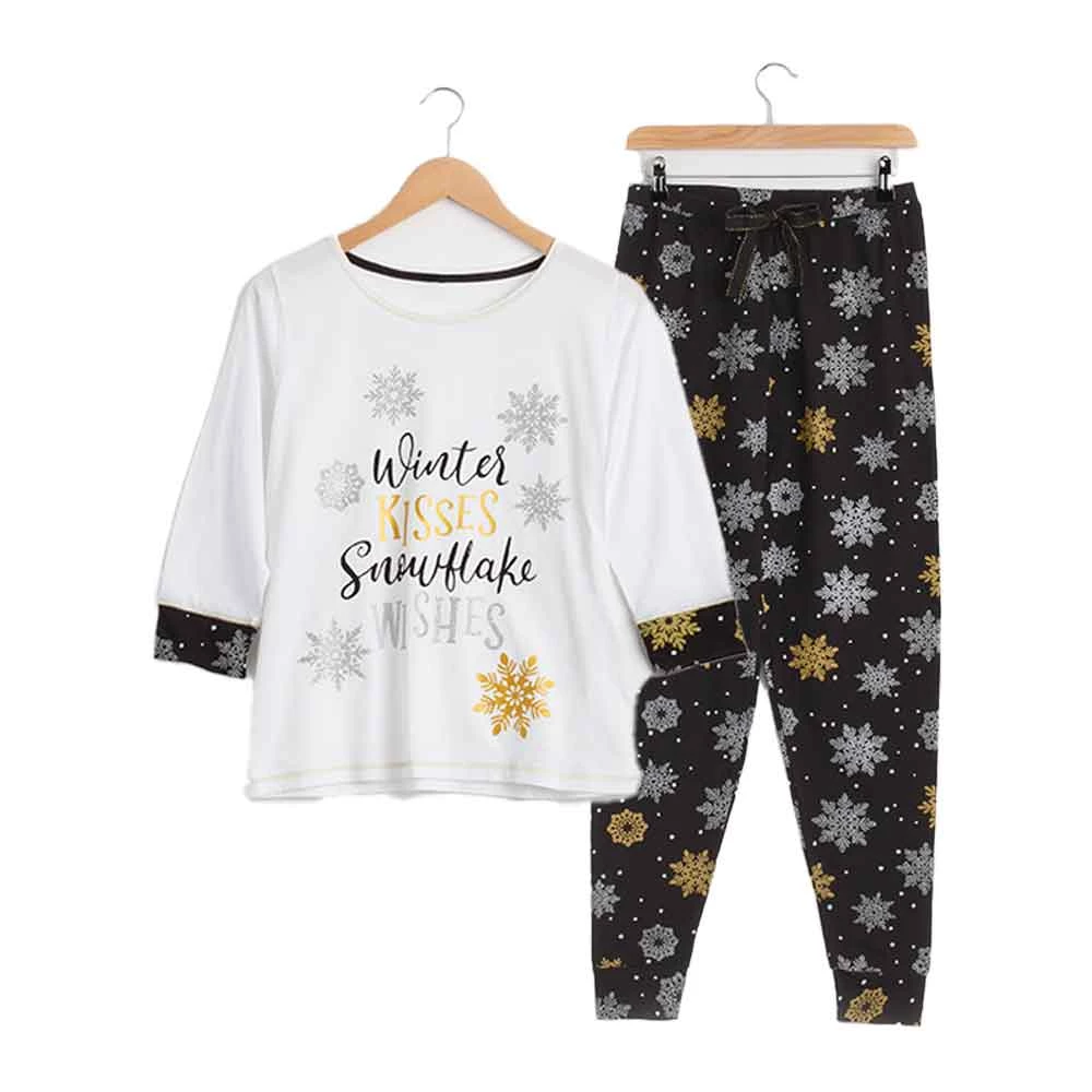 Avon Cosmetics Glitter Snowflake PJs Pyjamas 1 Avon Cosmetics Glitter Snowflake PJs Pyjamas