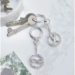 Avon Cosmetics Fashion Breast Cancer Sparkle Keyring