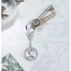 Avon Cosmetics Fashion Breast Cancer Sparkle Keyring