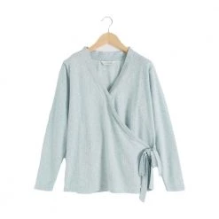 Avon Cosmetics Wrap Waffle Lounge Top