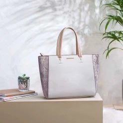 Shop Lipsy Lipsy Snake-Print Tote Bag