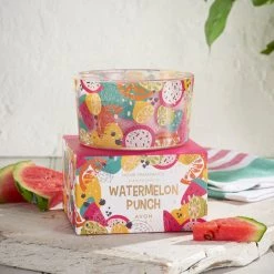 Avon Cosmetics Home Fragrance Watermelon Punch Triple-Wick Candle