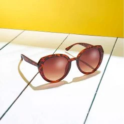 Avon Cosmetics Angled Round Sunglasses Fashion