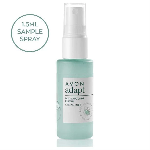 Avon Cosmetics Adapt Icy Cooling Elixir Facial Mist Sample 1 Avon Cosmetics Adapt Icy Cooling Elixir Facial Mist Sample