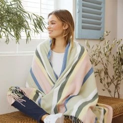Avon Cosmetics New Outdoor Herringbone Throw
