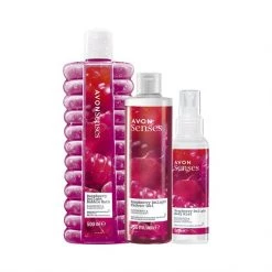 Avon Cosmetics Raspberry Delight Bathroom Set