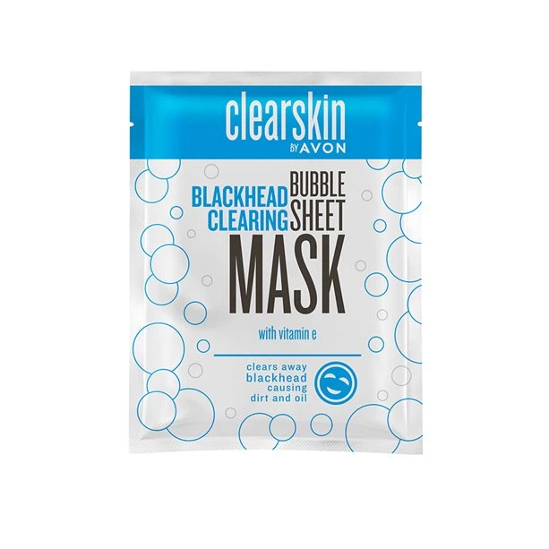 Avon Cosmetics Clearskin Blackhead Clearing Bubble Sheet Mask 1 Avon Cosmetics Clearskin Blackhead Clearing Bubble Sheet Mask